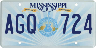 MS license plate AGQ724