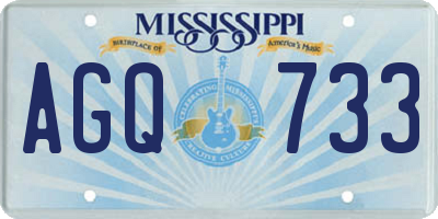 MS license plate AGQ733
