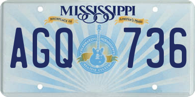 MS license plate AGQ736
