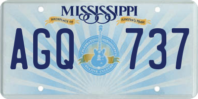 MS license plate AGQ737
