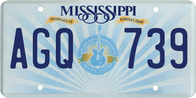 MS license plate AGQ739