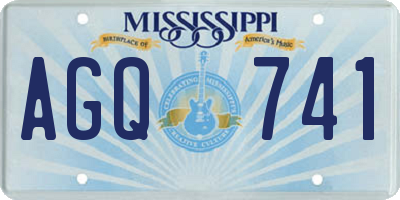 MS license plate AGQ741