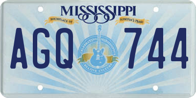 MS license plate AGQ744