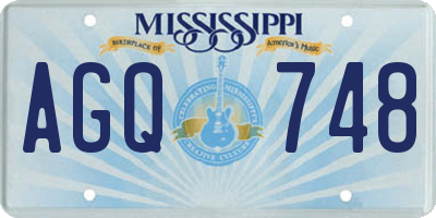 MS license plate AGQ748
