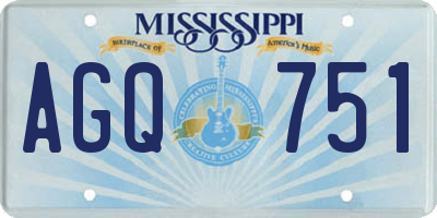 MS license plate AGQ751