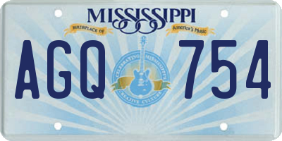 MS license plate AGQ754