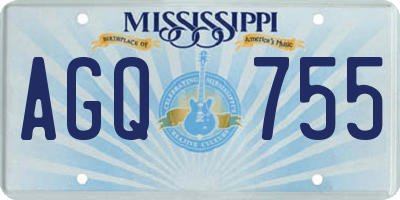 MS license plate AGQ755