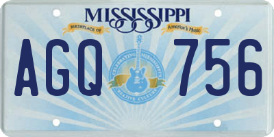 MS license plate AGQ756