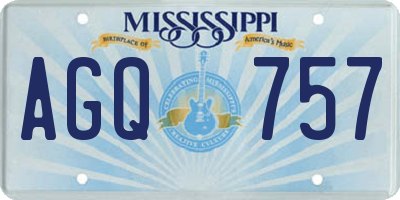 MS license plate AGQ757