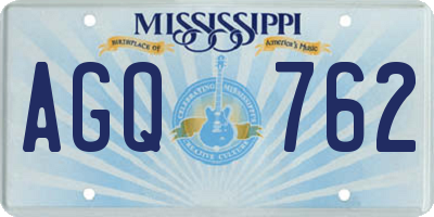 MS license plate AGQ762