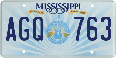 MS license plate AGQ763