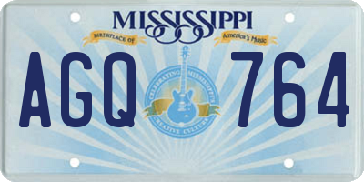 MS license plate AGQ764