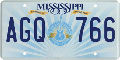 MS license plate AGQ766