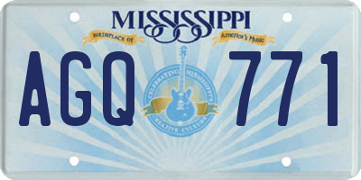 MS license plate AGQ771