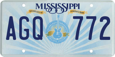 MS license plate AGQ772