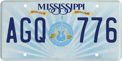 MS license plate AGQ776
