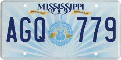 MS license plate AGQ779