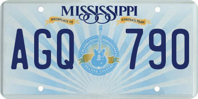 MS license plate AGQ790