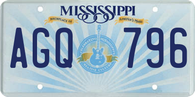 MS license plate AGQ796