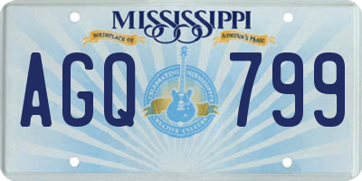 MS license plate AGQ799