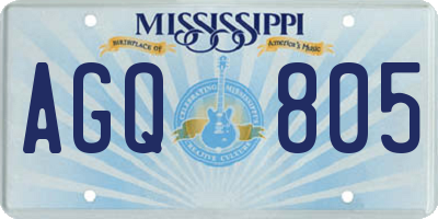 MS license plate AGQ805