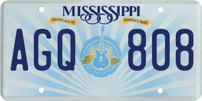 MS license plate AGQ808