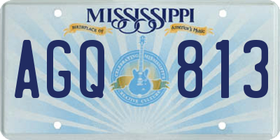 MS license plate AGQ813