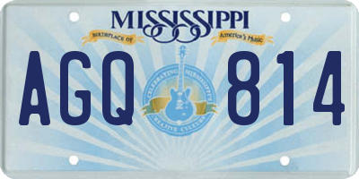 MS license plate AGQ814