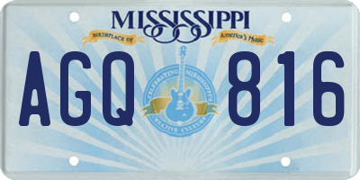 MS license plate AGQ816