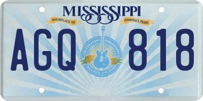MS license plate AGQ818