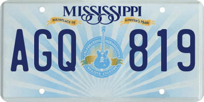 MS license plate AGQ819