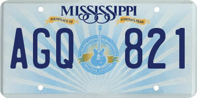 MS license plate AGQ821