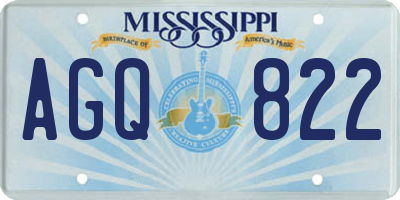 MS license plate AGQ822