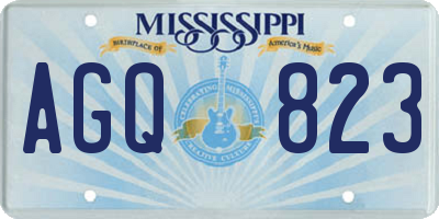MS license plate AGQ823