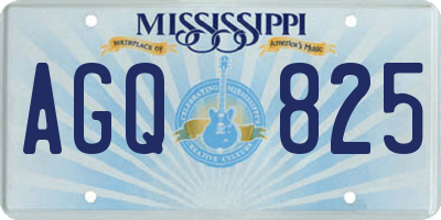 MS license plate AGQ825