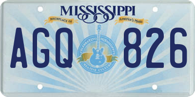 MS license plate AGQ826