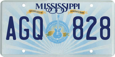 MS license plate AGQ828