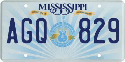 MS license plate AGQ829