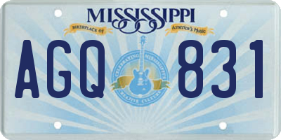 MS license plate AGQ831