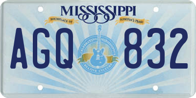 MS license plate AGQ832