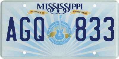 MS license plate AGQ833