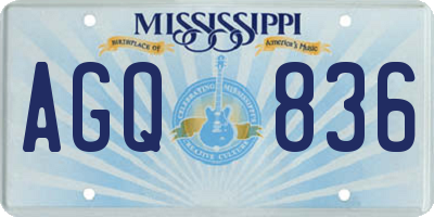 MS license plate AGQ836