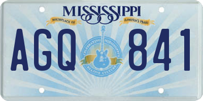 MS license plate AGQ841