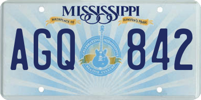 MS license plate AGQ842