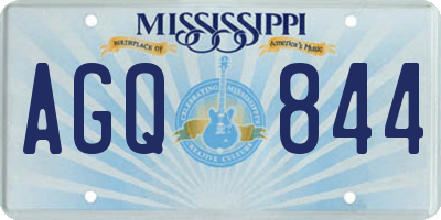 MS license plate AGQ844