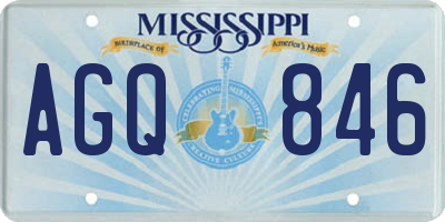 MS license plate AGQ846
