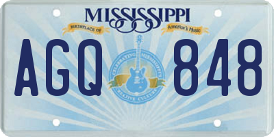 MS license plate AGQ848