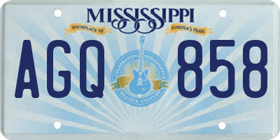 MS license plate AGQ858