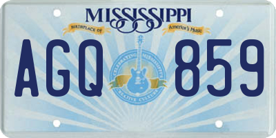 MS license plate AGQ859