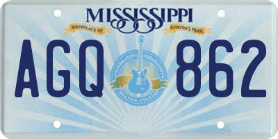 MS license plate AGQ862